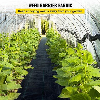 Black Polypropylene Garden Fabric Weed Control for Flower Beds and Vegetables