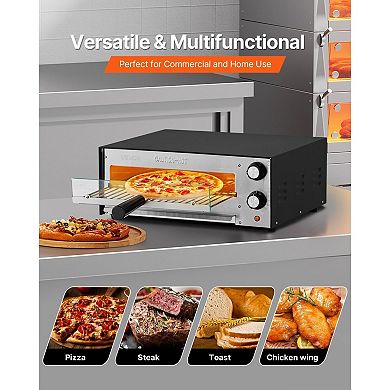 Electric Pizza Oven with 1450W Power for Pizza, Bread, and Cakes
