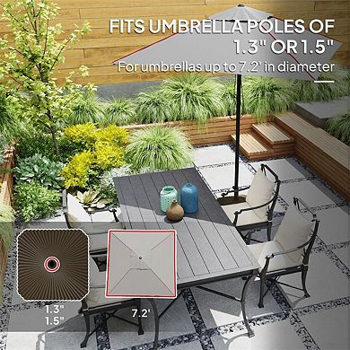 Patio Umbrella Base Stand for Deck, Poolside or Garden, Fillable with Sand or Water