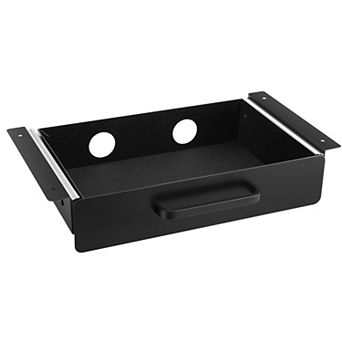 Hidden Under-Desk Drawer with Cable Routing, Soft Liner, and Fully Extendable Slide