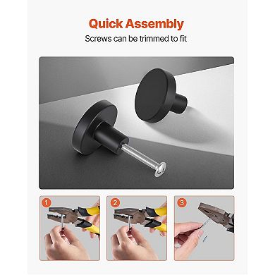 10-Pack Cabinet Knobs in Zinc Alloy for Kitchen, Bathroom, and Bedroom Drawers