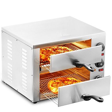 Indoor Electric Pizza Oven with Dual Heating Elements, Countertop Design
