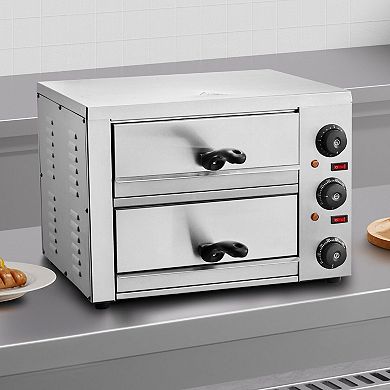 Indoor Electric Pizza Oven with Dual Heating Elements, Countertop Design
