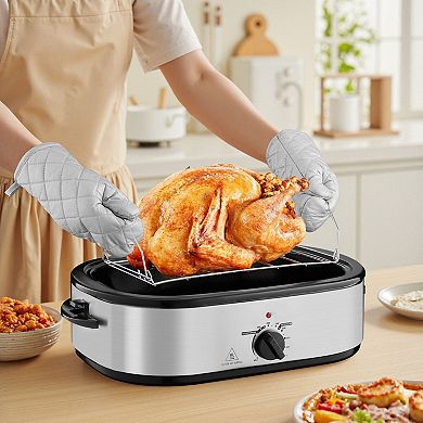 14-Quart Electric Roaster Oven with Self-Basting Lid