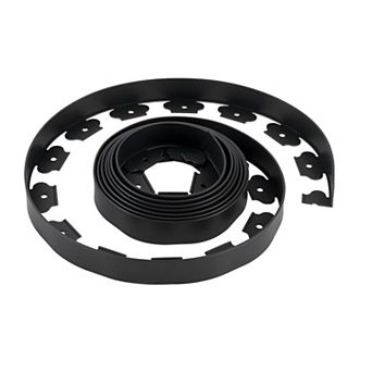 Flexible Plastic Garden Edging with Stakes for Lawns and Flower Beds