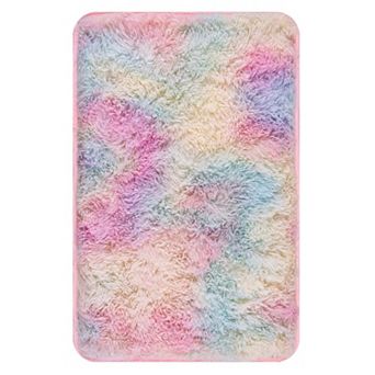 Tie dye Abstract Area Rugs for Bedroom, Fluffy Soft Shag Carpet, Living Room Rug for Home Decor
