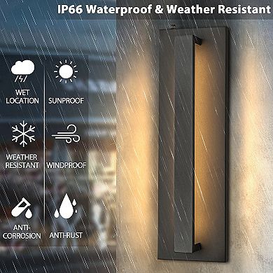 1-Light H20 in Minimalist Modern Linear 23W Integrated LED Outdoor Wall Sconce