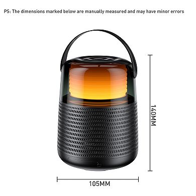 Portable Bluetooth Speaker with LED Modes, 12 Kinds of Color, Bluetooth 5.3, Dolby Cinema Sound