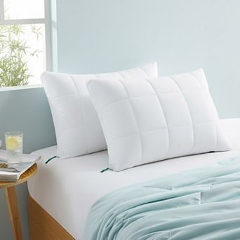 Unikome Adjustable Cooling Pillow Set (2-Pack), PCM Cool Touch Fiber Pillow with Removable Layers