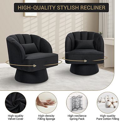 Modern Swivel Barrel Accent Chair