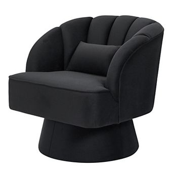 Modern Swivel Barrel Accent Chair