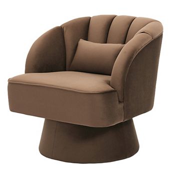 Modern Swivel Barrel Accent Chair