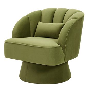 Modern Swivel Barrel Accent Chair