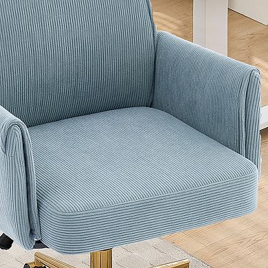 GOODSILO Ergonomic Mid-Back Office Chair with Lift Function and Striped Fabric