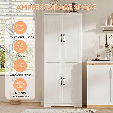 60" Kitchen Pantry Storage Cabinet