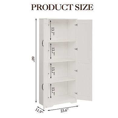 60" Kitchen Pantry Storage Cabinet