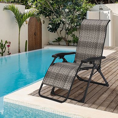 Rattan Reclining Folding Chair