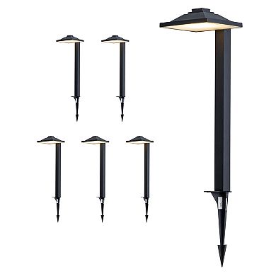 6 pack LED Low Voltage Landscape Path Light 12V, Bright Waterproof Outdoor Pathway Light for Walkway