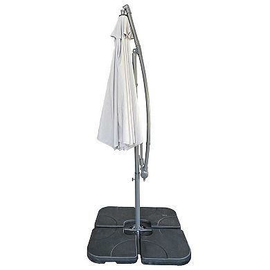 WOW PIONEER 10ft Offset Patio Umbrella with Easy Tilt Adjustment and Crank Mechanism