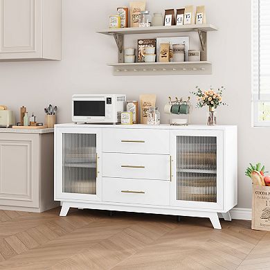 Glass Changhong Glass Sideboard 56 Inches