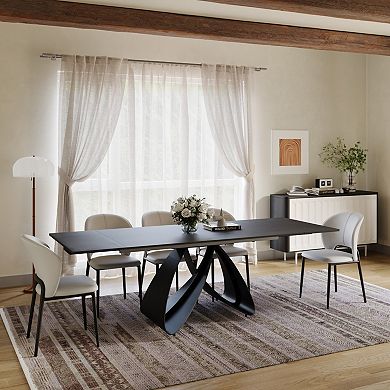 Modern Expandable Dining Table - 63" to 94.5" Extendable Dining Room Table for 6-12