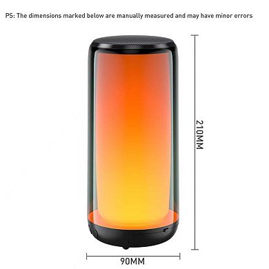 Portable Bluetooth Speaker with LED Modes, 12 Kinds of Color, Bluetooth 5.3, Tandem Surround Sound