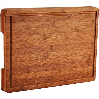 Cutting Board for Kitchen, 16x11 in 1 in Thick Wood Chopping Board with Deep Juice Groove