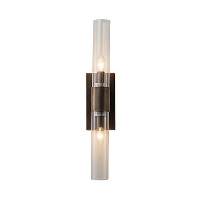 23'' Tall Antique Bronze 2-Light Modern Vanity Light Over Mirror Unique/Statement Double Wall Sconce