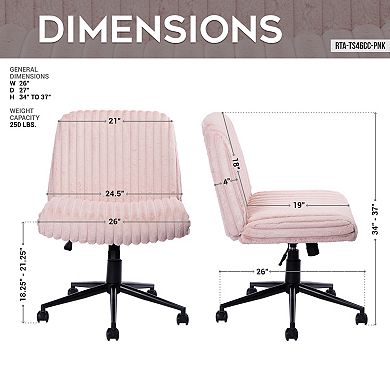 GOODSILO Pink Criss Cross Gaming Chair with Plush Upholstery and Adjustable Features