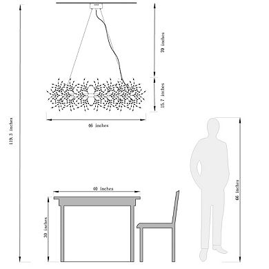 16-lights Stainless Steel Firework Crystal Chandelier In Antique Bronze