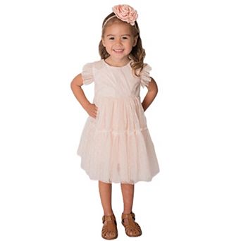 Baby Girl's Peachy Pink Fluttery Tulle Dress