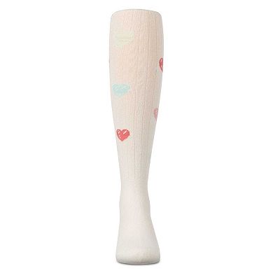 Girls' Multi Heart Graffiti Cotton Tights
