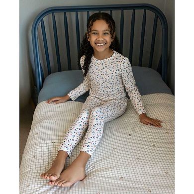 Big Kids 2 Piece Girls "Candied Hearts" Pointelle Pull-On Pajama Set