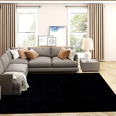 Soft Cotton Flannel Area Rug, Washable Carpet for Bedroom Living Room