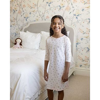 Big Kids Girls "Cameo Florals" 100% Cotton Pullover Nightgown