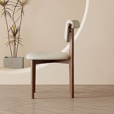 Dining Chairs Set of 2 Stylish PU Leather Upholstered Dining Room Chair