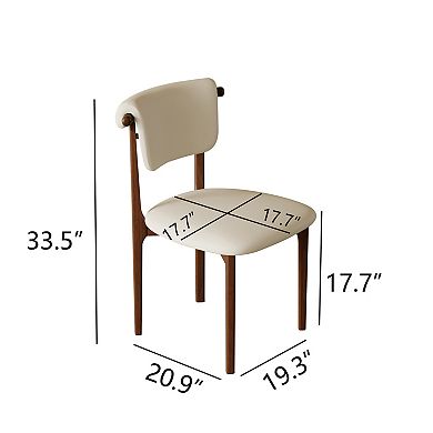 Dining Chairs Set of 2 Stylish PU Leather Upholstered Dining Room Chair