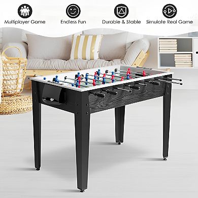 48 Inch Foosball Table with Adjustable Levelers for Home Game Room