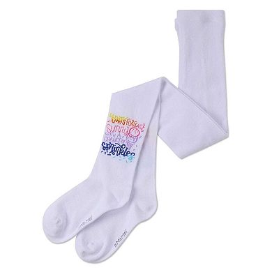Girls Sunny Days Opaque Stretch Cotton Tights