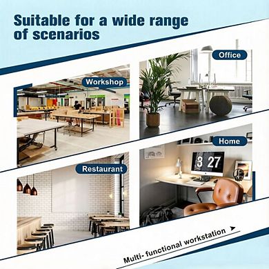 GOODSILO 48-Inch Adjustable Heavy-Duty Wood Top Workbench for Garage and Shop