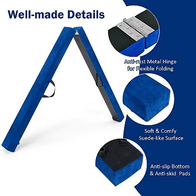Folding Balance Beam 7 Ft Gymnastics Training Beam with Handles