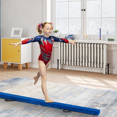 Folding Balance Beam 7 Ft Gymnastics Training Beam with Handles