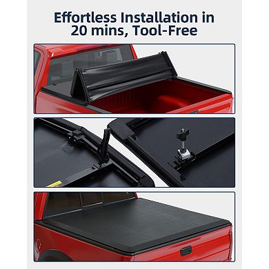 ANIXOL Quad-Fold Truck Bed Tonneau Cover