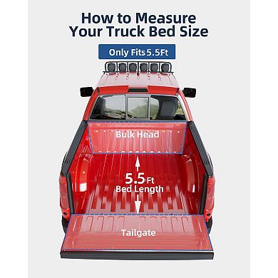 ANIXOL Quad-Fold Truck Bed Tonneau Cover