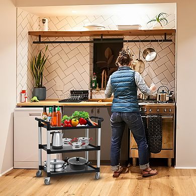 ANIXOL 3-Tier Plastic Utility Service Cart