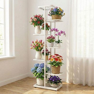 ANIXOL Seven Tier Metal Corner Plant Stand for Indoor