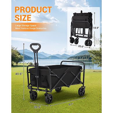 ANIXOL Heavy-Duty Collapsible Wagon Cart