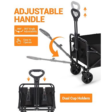 ANIXOL Heavy-Duty Collapsible Wagon Cart