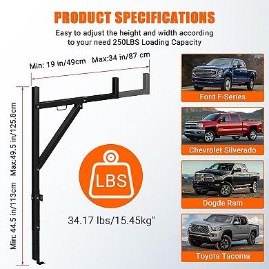 ANIXOL Adjustable Steel Truck Ladder Rack