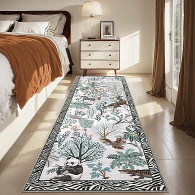 ANIXOL Washable Jungle Animal Area Rug
